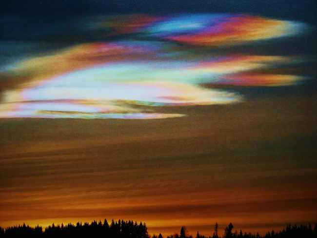 Iridescence can happen to any type of cloud, but is most common in stratospheric clouds in polar regions.