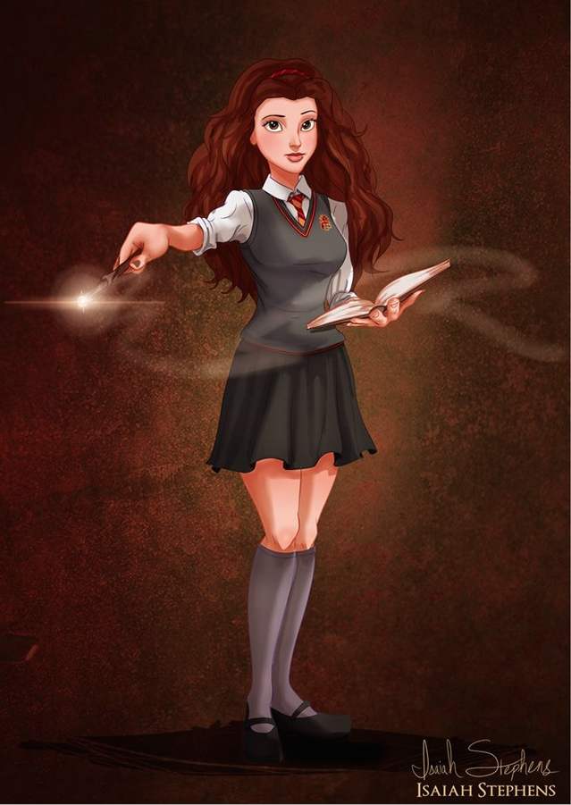 《美女与野兽》贝儿 扮演《哈利波特》的妙丽 (Belle from Beauty and the Beast as Hermione Granger from Harry Potter)