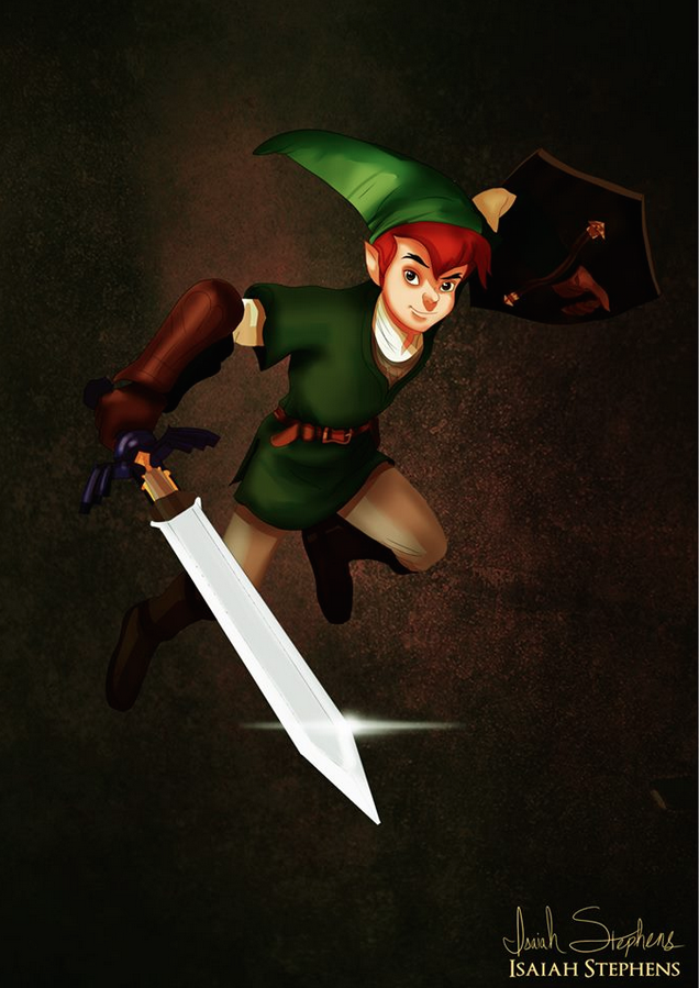 《小飛俠》彼得潘 扮演《薩爾達傳說》的林克 (Peter Pan as Link from Zelda)