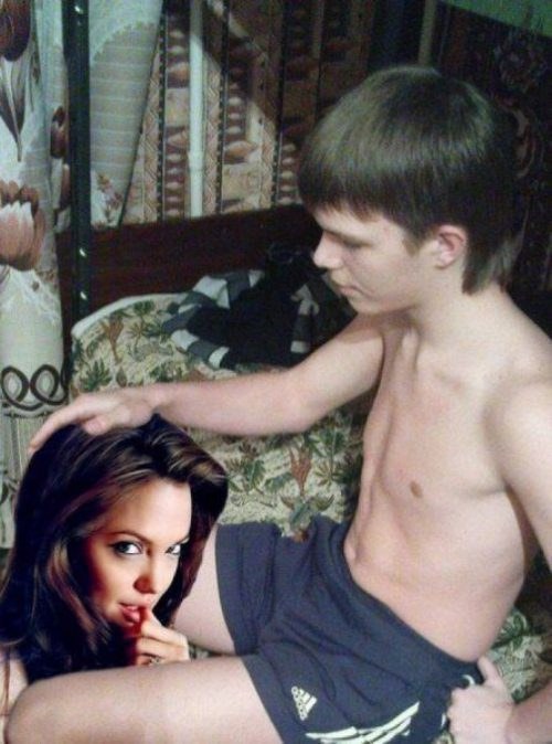 This guy who shared an intimate moment with his lady friend Angelina Jolie.