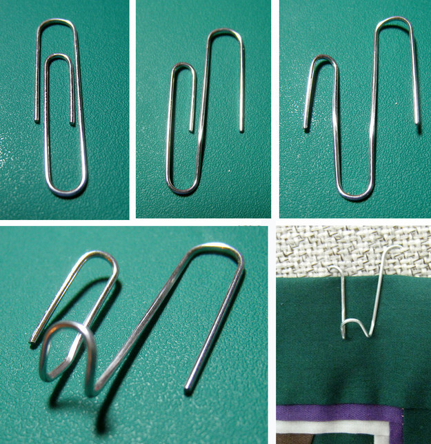 Or make hanging clips for your cubicle walls with this paper clip hack.