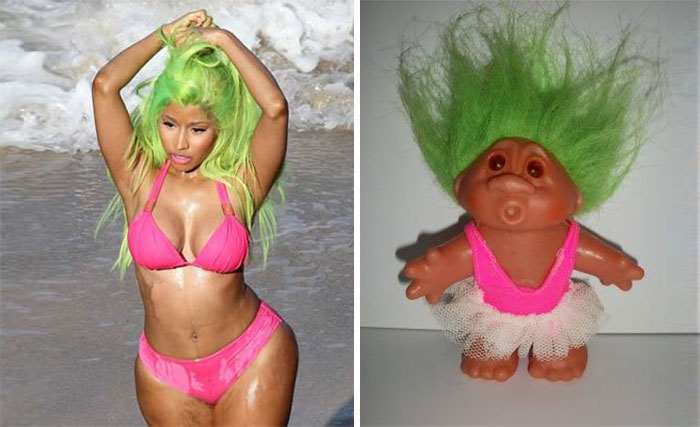 7. 妮琪·米娜 (Nicky Minaj) vs. Troll Doll娃娃