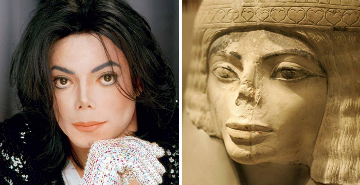 3. 麥可·傑克森 (Michael Jackson) vs. 古老埃及雕像 (嗚嗚，太壞了吧！)