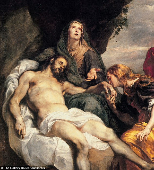 Mary Magdalene played a prominent role in the two most important moments of Jesus' life, portrayed in Pieta by Sir Anthony van Dyck