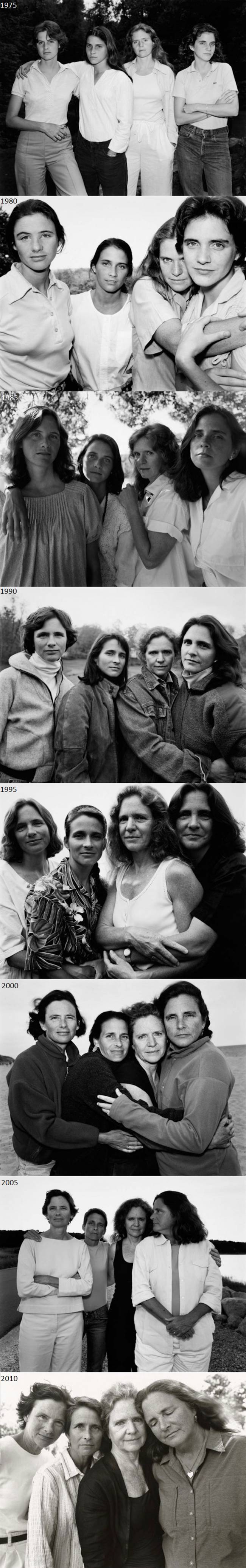 這四位姊妹自1975年起每年都會合照。
