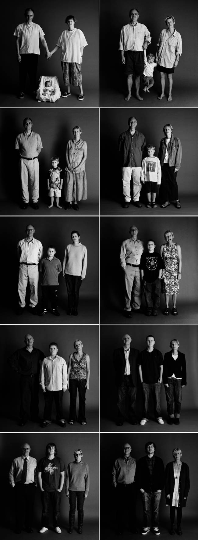  20年来的家庭照片。
