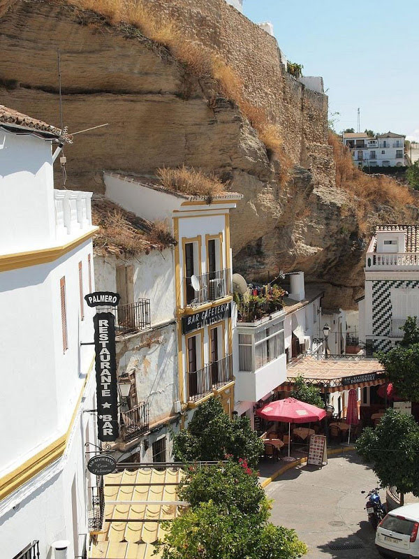 Setenil de Las Bodegas 73 Rock Overhangs Integrated in Local Architecture: The Town Under Rocks in Spain