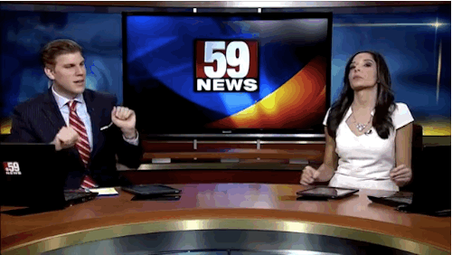 Watch This News Anchor Dance To Taylor Swift While His Co-Anchor Gives Him A Death Stare