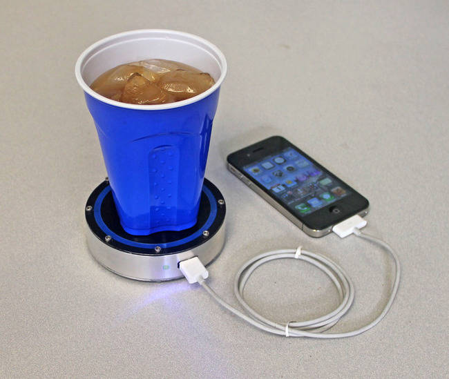 5.) Having a phone with a dead battery is a huge hassle. Never fear, though, this charger has your back. It charges your phone using the cold or hear from whatever beverage you're enjoying when you're phone is low on power. (You're out of luck if you drink lukewarm water.)