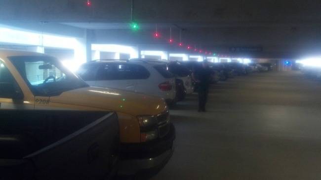 9.) Frantically driving around a parking garage looking for a space is a special kind of torture. These light-signals let would-be-parkers know where there is and isn't a space in any particular row.
