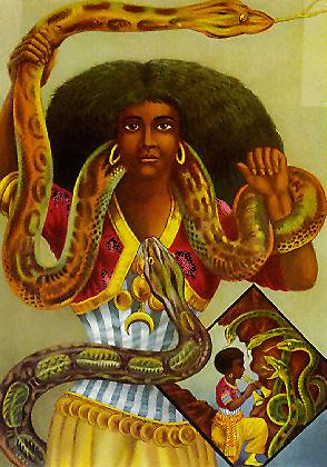 Snakes aren't used in Voodoo just to freak you out. They are an important symbol of their creator figure, Damballa.