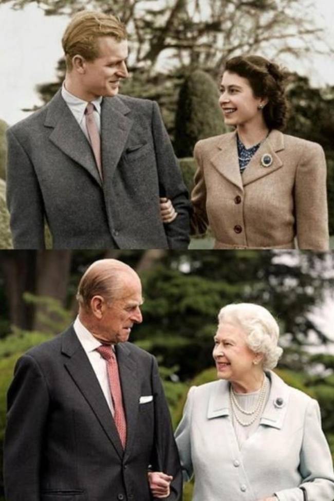 伊莉莎白女王和菲利普亲王，65年后依然甜蜜。