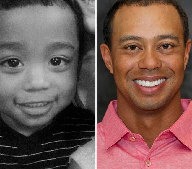 10.) 寶寶 vs. 老虎·伍茲 (Tiger Woods)