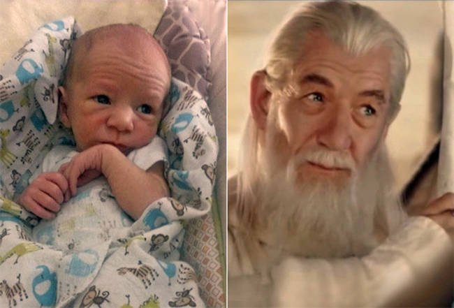 4.) 寶寶 vs. 《魔戒》甘道夫 (Gandalf)