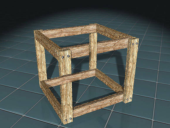 木製框架。