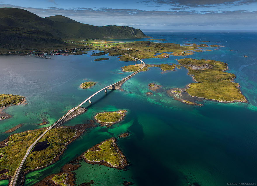 9. 羅浮敦群島，佛雷德橋(Lofoten Islands, Fredvang Bridges)