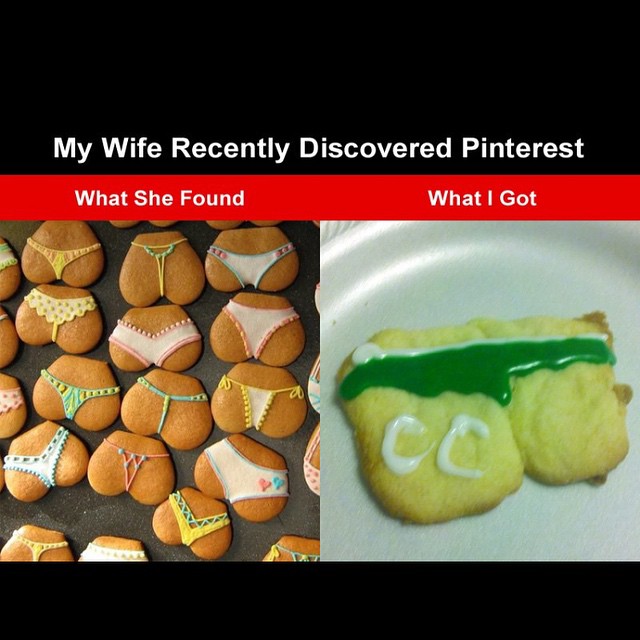 3. 我老婆在網路上發現可愛的餅乾，說要做給我吃，結果我拿到右邊那種...