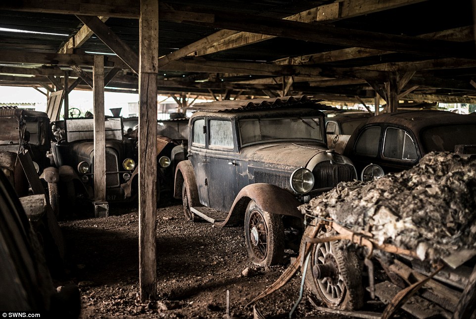 虽然有些车子已经在农场尘封多年，腐朽不堪了，但光靠几台还保存良好的名车，就已经价值上亿元了。