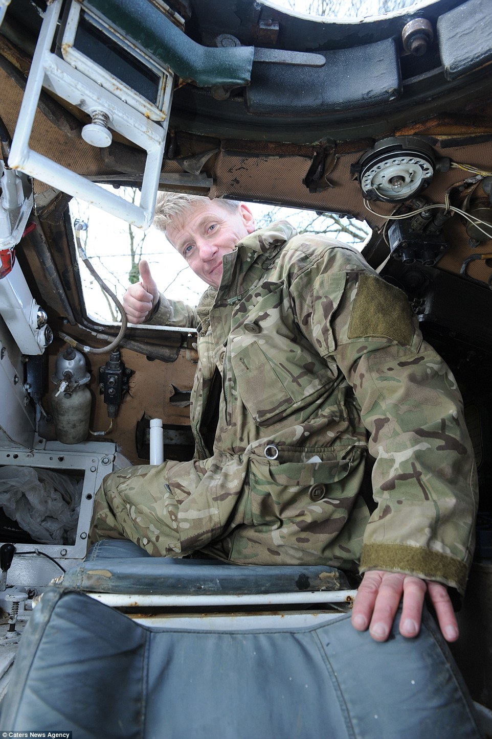 He uses some of his off road military vehicles in a military fun park at Spring Farm, in the village of Helmdon, in Northamptonshire