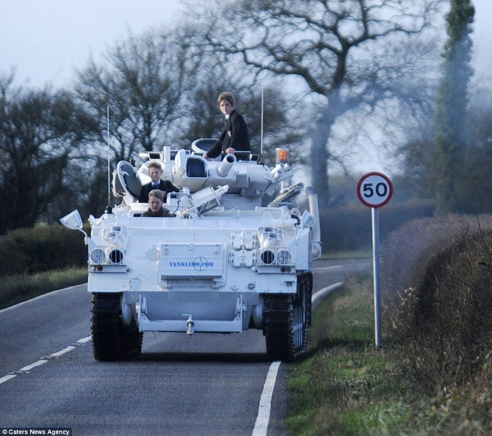 The 53-year-old said he often saw people do a double take when they saw him approaching in the armoured vehicle which is road legal
