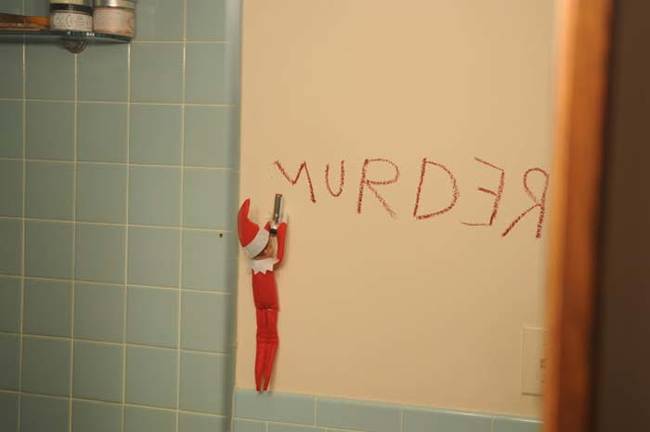 3.) 基于一些我们也无法理解的原因，他们会在厕所到处写「Redrum」（Murder，杀人犯的相反）。