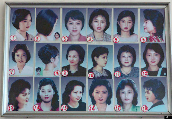13.) 男性与女性的发型是有限制的，北韩共有28种政府批准的发型款式供人民选择。
