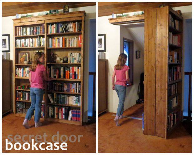 1.) Sliding Bookcase Door