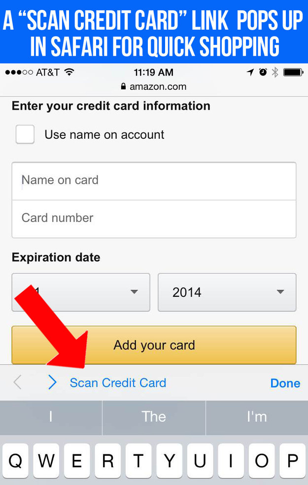 線上購物時覺得輸入信用卡資訊很麻煩嗎？你可以直接掃描！