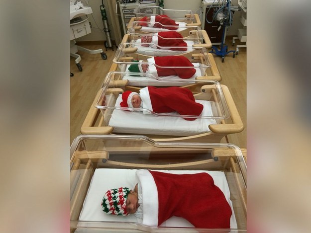 医院里头的护士在每个圣诞节都会给出很多很多的小帽子，也花上数个礼拜在筹备这个圣诞节的活动。