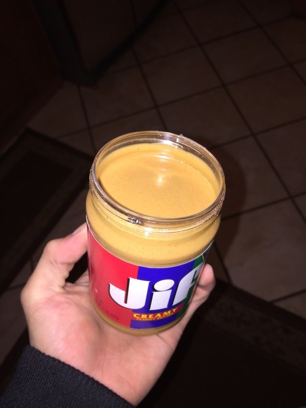 This untouched jar of peanut butter. &#x1F635;