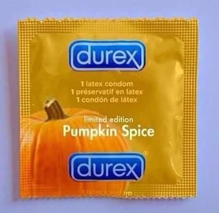 Pumpkin spice-flavoured condoms were not a thing.
