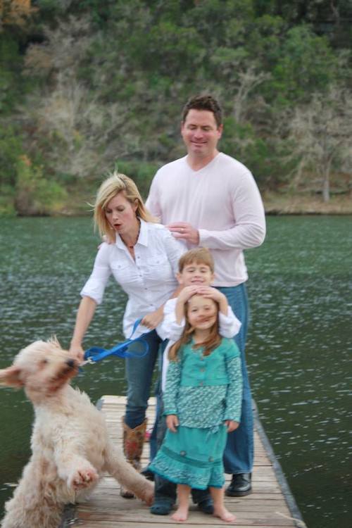 family photo gone wrong dog water