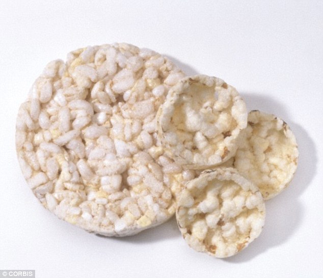 Rice cakes, like any other unnaturally white foods, are refined carbohydrates, broken down into sugar by the body. This in turn triggers destructive molecules called Advanced Glycation End products (or AGEs) to form