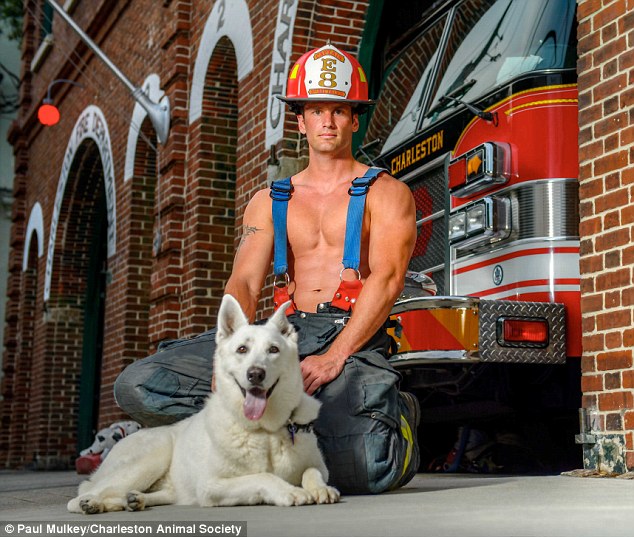 Model looks: It seems inconceivable that one firefighters unit could include quite so many genetic lottery winners, but the proof is plain to see