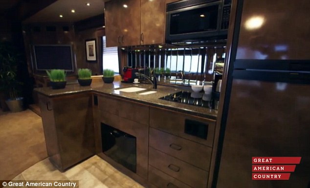 Fit for a foodie: The kitchen alone cost $60,000 with a built-in refrigerator, dishwasher, stove-top and plenty of counter space 
