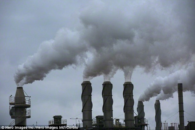 Countries emitting carbon dioxide and other gases (stock image shown) are transforming Earth’s climate in a dangerous way, according to the BAS, leaving millions vulnerable to rising sea levels, famines and 'killer storms.' The BAS want to see action taken to cap greenhouse gases to 2°C above pre-industrial levels