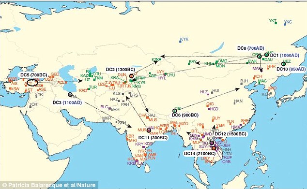 而透過調查了亞洲127個地區的5321名男性的DNA，他們可以從這些男性的血統找到他們可能的「廣大後裔之父」，其中也包括了曾經叱吒歐亞的成吉思汗，而他們的後裔也橫跨了中國、伊朗、巴基斯坦、韓國、南俄羅斯等，而繁衍的祖先可以追溯至從西元前2100年到西元1100年。