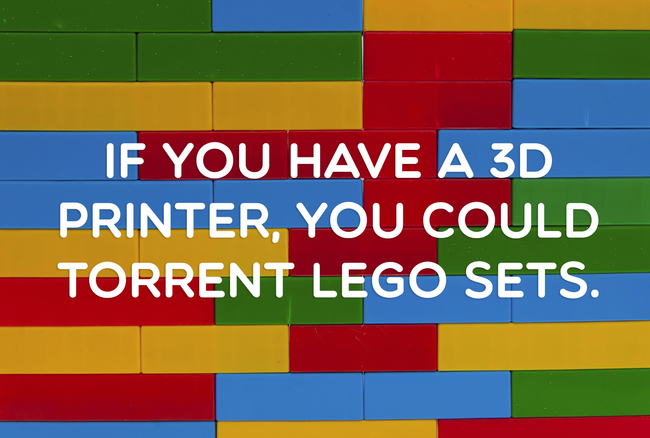"如果你有3D印表机，你就会拥有无数的乐高积木了！"