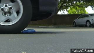 10.) Running Over Blue Goo With A Car