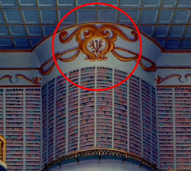 Close Up Beauty and the Beast Hidden Mickey