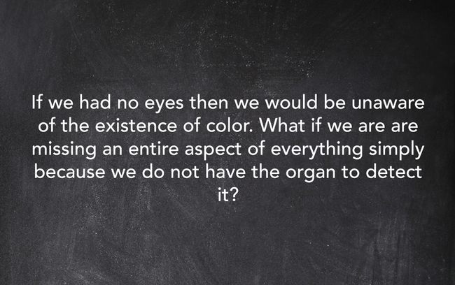  9. "如果我們沒有眼睛，就不知道色彩的存在，而如果我們沒有能感知任何東西的器官，那會是什麼情況呢？"