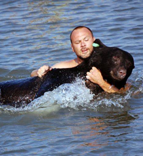 7.) This man who saved a <a href="http://www.viralnova.com/king-of-men/" target="_blank">tranquilized bear from drowning</a>.