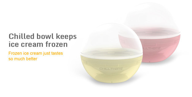 The perfect ice cream bowl to use on a hot day, ChillTHAT keeps things frozen.