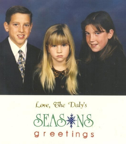 Grumpy Sad Kids on Card ~ 26 Funny, Creepy Family Christmas Photos