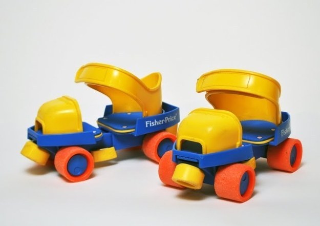 Rolling around town on these stylin' skates: