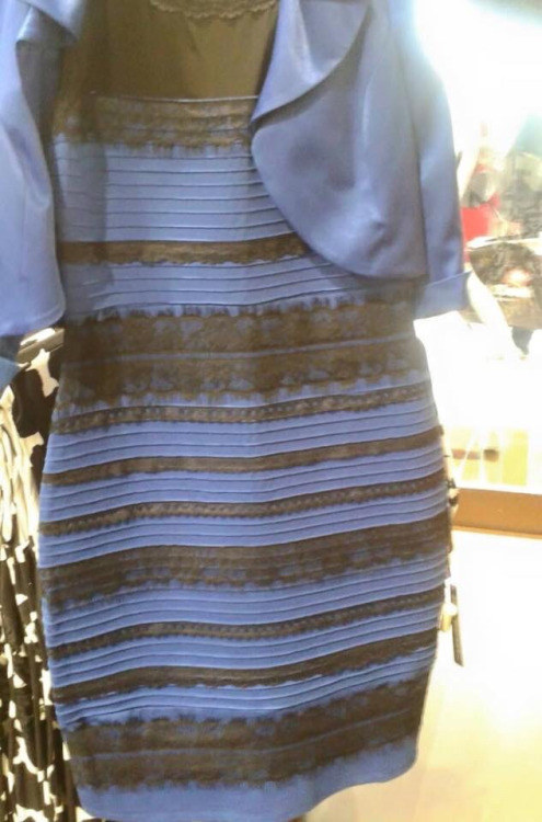 1. 這就是那件洋裝，而你也知道它實際上是藍色和黑色的。