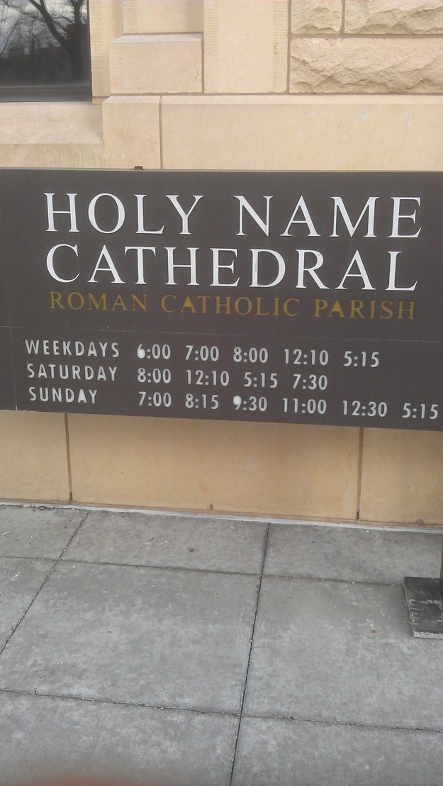 The person in charge of naming this cathedral.