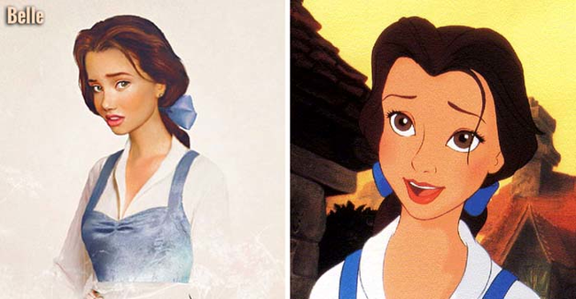 I guess this is really the face of Belle if she is real, not that pretty for me.