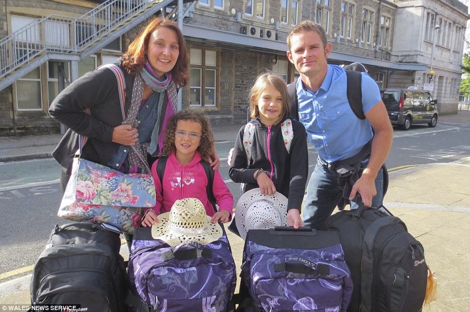 The family set off from their home in Llandybie, Near Ammanford, West Wales, in September 2013 and returned a year later 