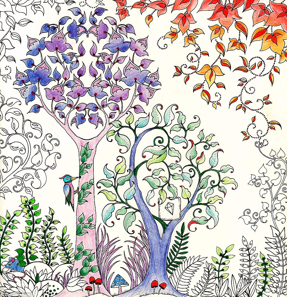 The new colouring book takes readers on a inky quest of 60 illustrations through an enchanted forest to discover what lies in the castle